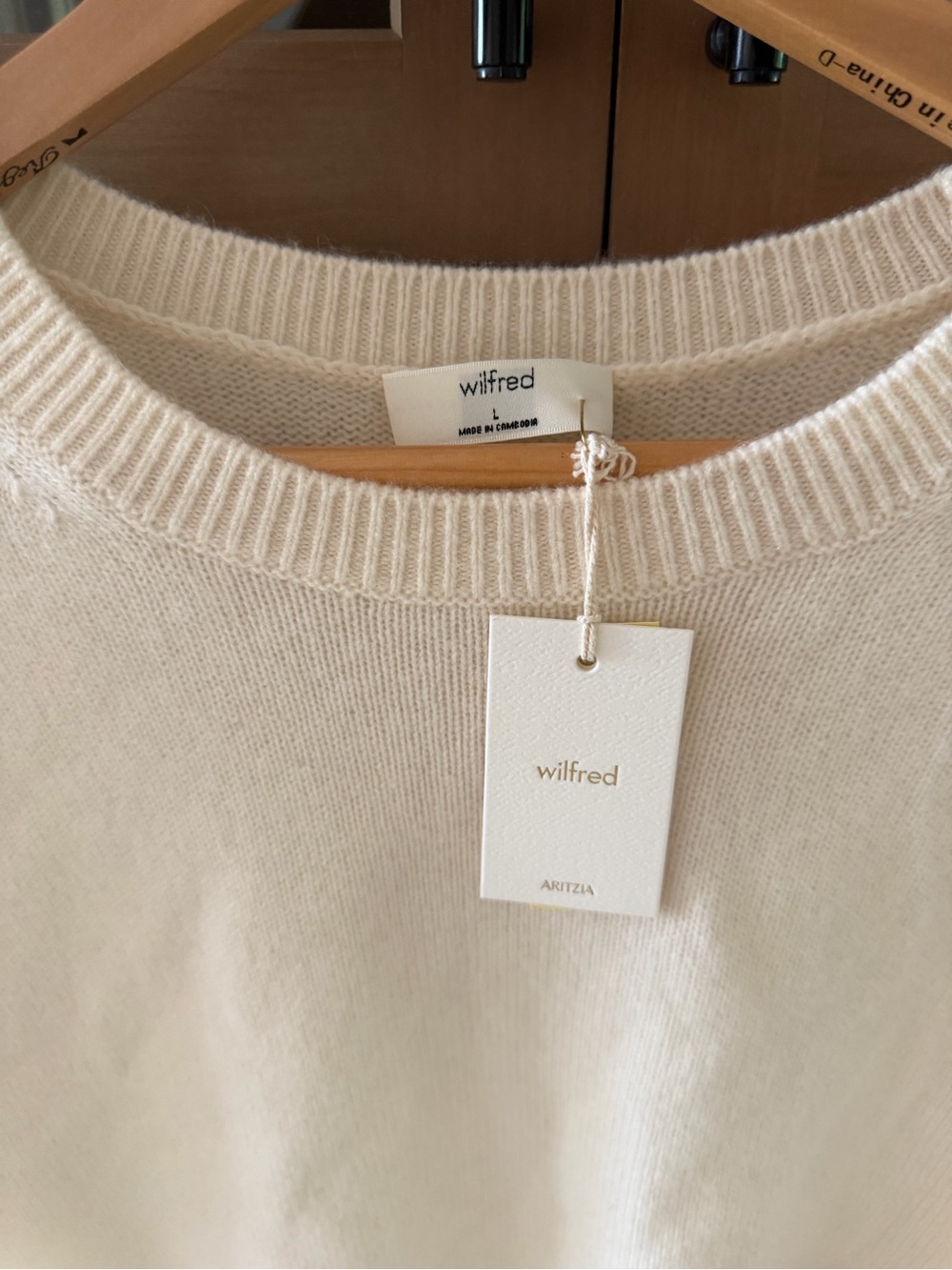 Aritzia Wilfred Cream Crewneck Sweater - Women - NWT